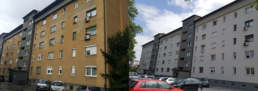 Fasade Vezjak prej in potem